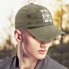 That's Whats I Do I Fix Stuff and I Know Things Distressed Baseball Hat for Men Funny Washed Denim Adjustable Hats view 4