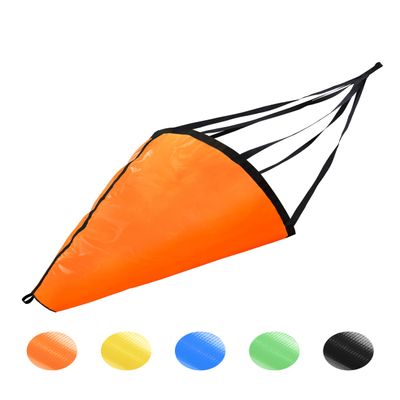 BLUEWING 72in Sea Anchor Drift Sock 840D Nylon Parachute Fishing Drogue for Marine Boat/Jet Ski/Sail, Orange