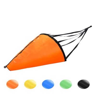 BLUEWING 62in Sea Anchor Drift Sock 840D Nylon Parachute Fishing Drogue for Marine Boat/Jet Ski/Sail, Orange