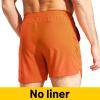 MIER Men's Workout Running Shorts Quick Dry Active 5 Inches Shorts with Pockets, Lightweight and Breathable, Orange, L view 2