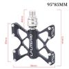 Folding Bicycle Pedal Aluminum Alloy Double Side Quick Release Pedal for Brompton pedel for dahon for Birdy Non-Slip Pedals (Black) view 3