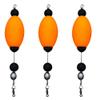 FOUR HORSEMEN TACKLE Popping Corks for Redfish and Speckled Trout - Durable Bobbers for Saltwater and Freshwater - Oval - Orange (Pack of 3) view 1