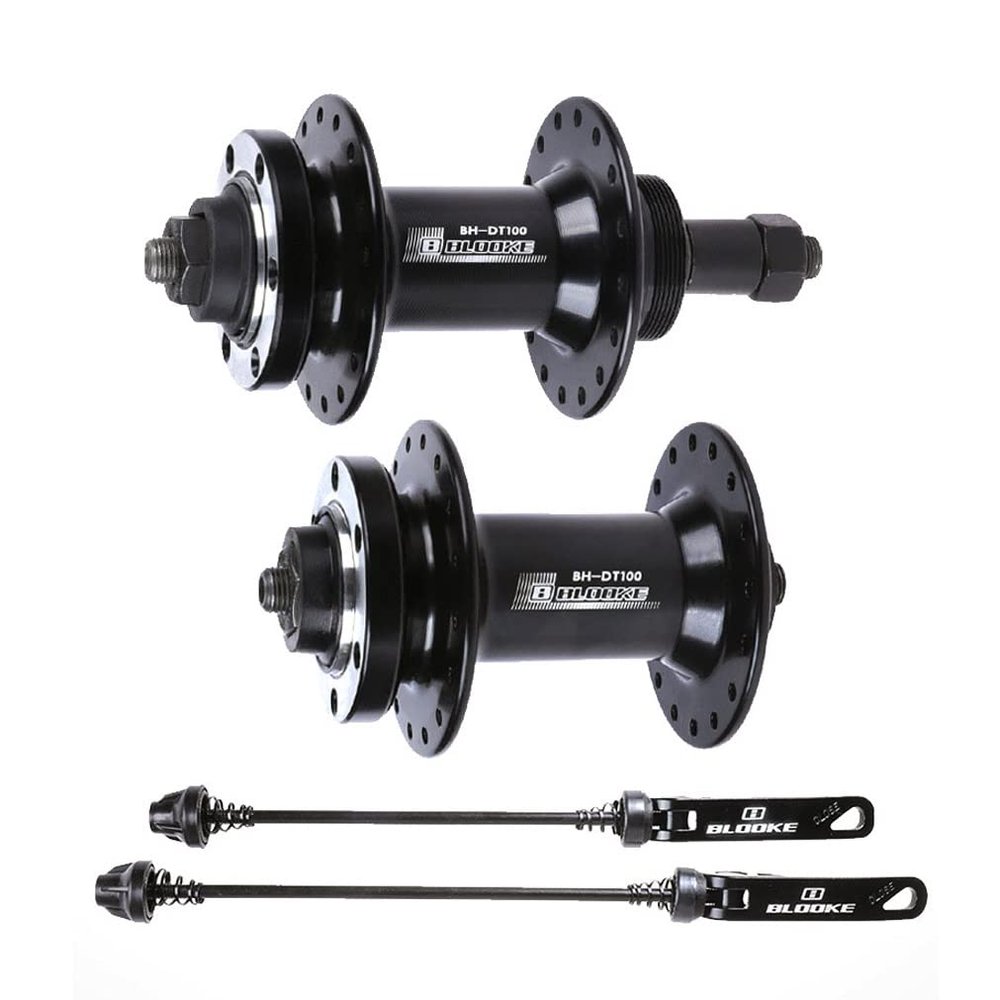KOVBOX MTB Bike Disc Brake Hubs 32 Holes Ball Bearing Hub 100/135mm Quick Release Front Rear Hub Set for 6 7 8 Speed Rotary Freewheel Bicycle (Size : 1)