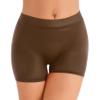 Daenrui Woman See-Through Stretchy Boyshorts Mesh Sheer Boxer Briefs Underwear Tight Biker Shorts Coffee One Size view 1