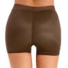 Daenrui Woman See-Through Stretchy Boyshorts Mesh Sheer Boxer Briefs Underwear Tight Biker Shorts Coffee One Size view 2