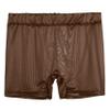 Daenrui Woman See-Through Stretchy Boyshorts Mesh Sheer Boxer Briefs Underwear Tight Biker Shorts Coffee One Size view 3