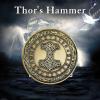 Norse Viking Mjolnir Coin Thor's Hammer Coin Nordic Mythology Talisman view 3
