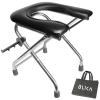 BLIKA U-shaped Portable Toilet for Camping, 350LBS Stainless Steel Foldable Camp Travel Toilet with Soft Seat for Adults, Portable Potty for Camping, RV Travel, Road Trip view 1