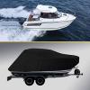 14-16ft Waterproof Marineboat Covers Sun Protection 600d Heavy Duty Boat Cover Outdoor Protection for Ships in Winter Extend Boat Cover Service Life,Black,14~16ft(510cm*250cm) view 3