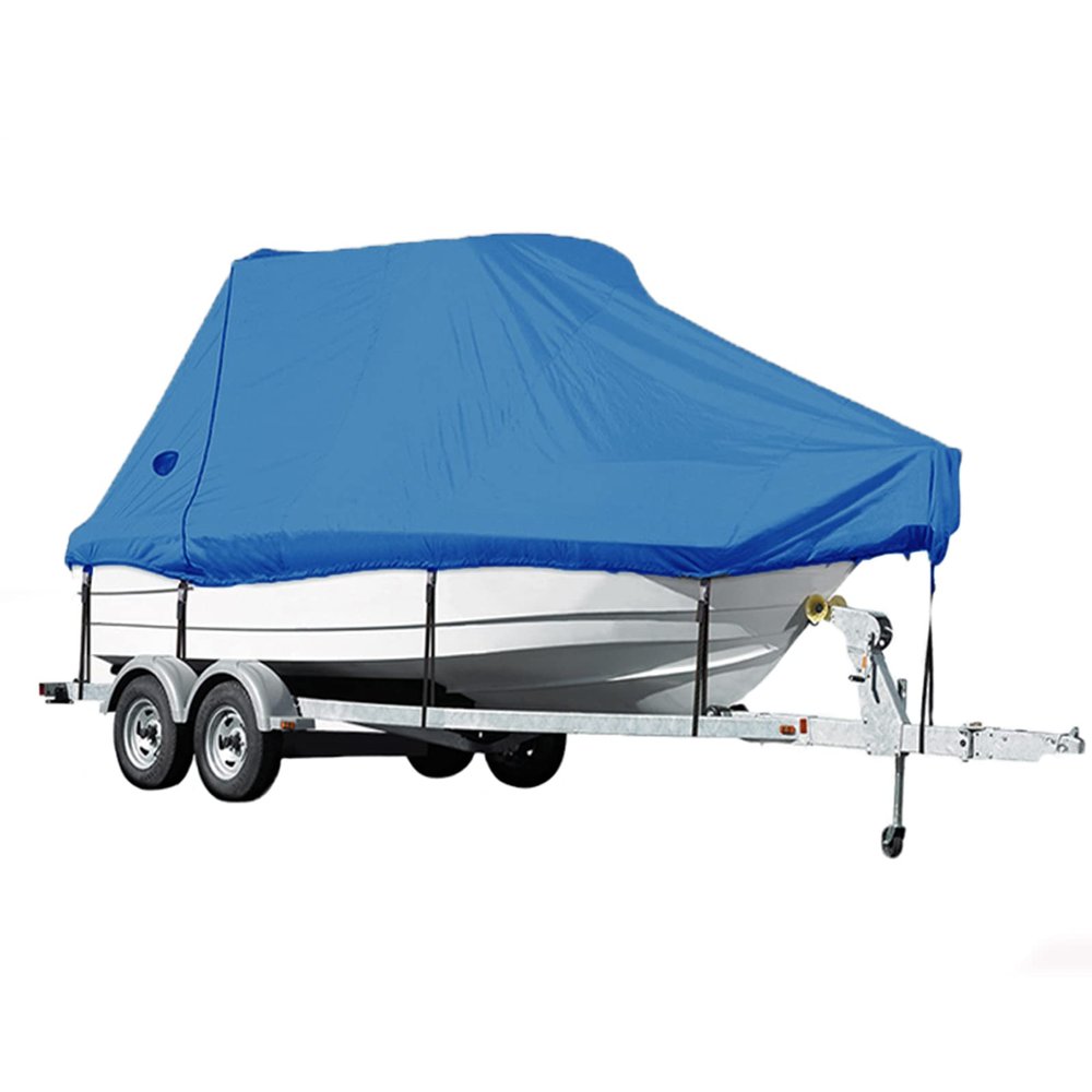 14-16ft Waterproof Marineboat Covers Sun Protection 600d Heavy Duty Boat Cover Outdoor Protection for Ships in Winter Extend Boat Cover Service Life,Blue,14~16ft(510cm*230cm)