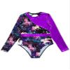 HULIJA Gymnastics Leotards for Toddler Girls Long Sleeve Cartoon Horses Athletic Dancewear Black&Rainbow 10 Years view 3