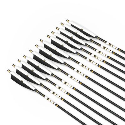PMZ Archery 31" Mix Carbon Arrow 6pcs 12pcs for Hunting Recurve Bow(12pcs,with Stickers)