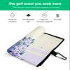 Microfiber Golf Towel with Waffle Pattern Watercolor Hydrangea in a Bottle Quick Dry and Super Absorbent Golf Towel for Golf Bags with Carabiner Clip view 2