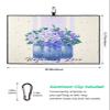 Microfiber Golf Towel with Waffle Pattern Watercolor Hydrangea in a Bottle Quick Dry and Super Absorbent Golf Towel for Golf Bags with Carabiner Clip view 3