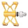 Folding Bicycle Pedal Aluminum Alloy Double Side Quick Release Pedal for Brompton pedel for dahon for Birdy Non-Slip Pedals (Gold) view 4