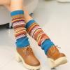 Altsuceser Women Boho Knitted Boot Gaiters Crochet Leg Warmer, Winter Bohemian Boot Cuffs Lake Blue One Size view 3