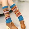 Altsuceser Women Boho Knitted Boot Gaiters Crochet Leg Warmer, Winter Bohemian Boot Cuffs Lake Blue One Size view 4