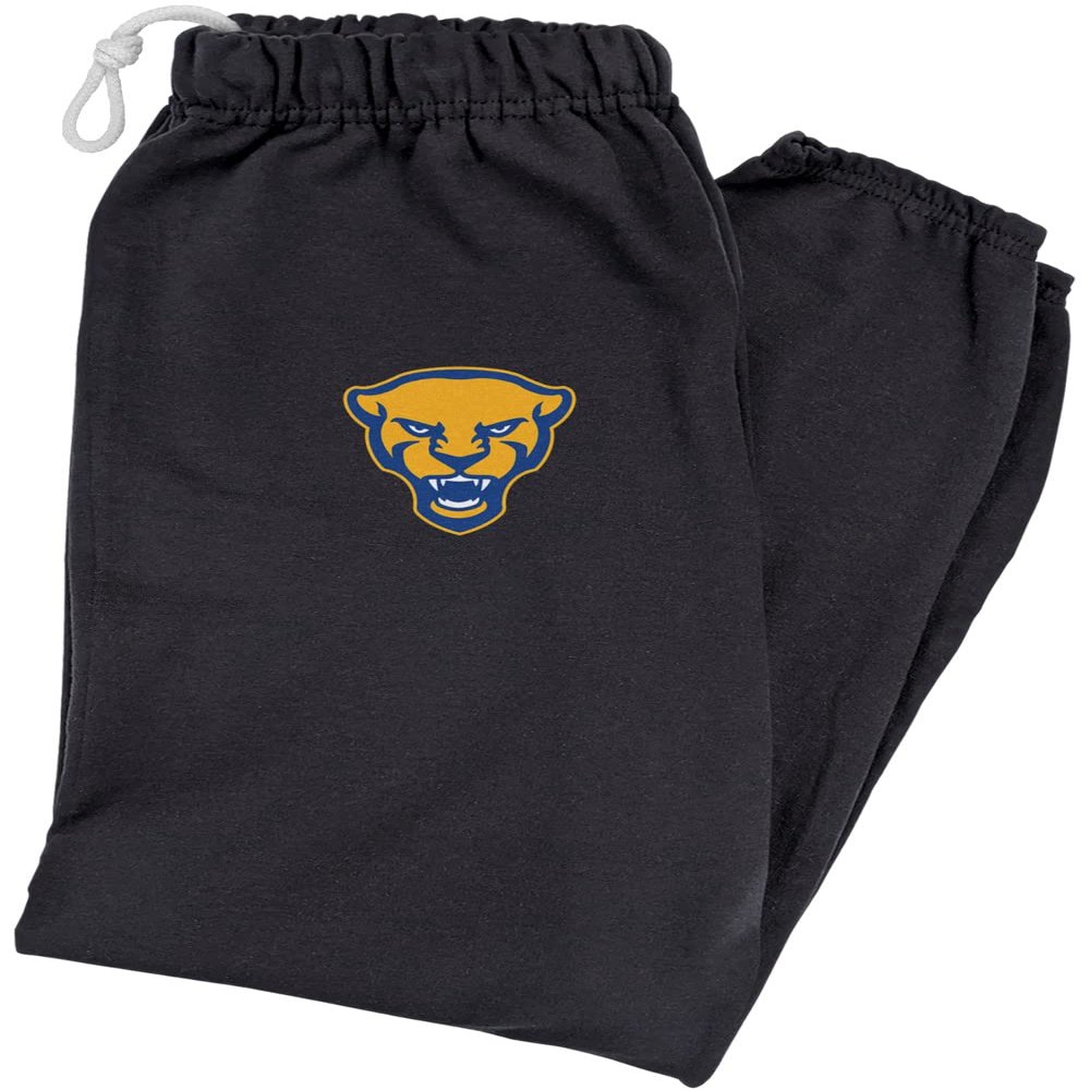LOGOVISION University of Pittsburgh School Logo Mens Jogger Sweatpants, Black, Medium