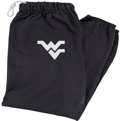 LOGOVISION West Virginia University Primary Logo Mens Jogger Sweatpants, Black, Medium