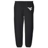 LOGOVISION West Virginia University Primary Logo Mens Jogger Sweatpants, Black, Medium view 2
