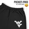 LOGOVISION West Virginia University Primary Logo Mens Jogger Sweatpants, Black, Medium view 3