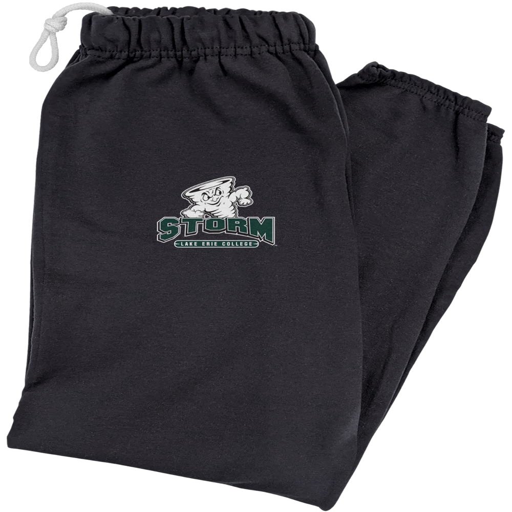 LOGOVISION Lake Erie College Primary Logo Mens Jogger Sweatpants, Black, Medium