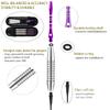 sanfeng Darts Plastic Tip Set - 18g Soft Tip Darts - 16g Dart Barrels w/ 50 O-Rings + 6 Shafts (Purple Aluminum & White Plastic Rod) + Extra 50 Soft Tips Flights Accessories for Electronic Dart Board view 2