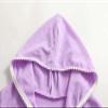 Little Girls Swim Cover Up Kids Swimsuit Coverup Zip Up Beach Bathing Suit Hooded Bathrobe Absorbent Beach Dress Baby Purple view 4