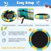 Giantex 10Ft Inflatable Water Trampoline, Floating Rebounder Trampoline with 500W Blower and 3-Step Rope Ladder, Kids Adults Recreational Water Trampoline for Pool, Lake, Water Park view 4