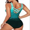 Aleumdr Womens Bathing Suit Tummy Control Womens Slimming Swimsuit Athletic Bathing Suits Sporty One-Piece Swimwear Green 309 Medium view 2