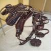 SHOWMEN CRAFT Brown Synthetic patent Nylon Driving harness With Designer patch work on all In 4 Size (Pony) view 4