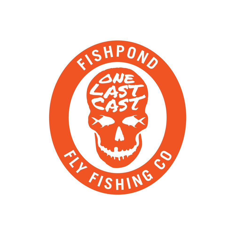Fishpond Thermal Die Cut Sticker Last Call 3.5" Orange