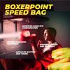 Boxerpoint Speed Bag Set - Black PU Leather, Medium - Includes 2 Hand Wraps & Carrying Bag - Durable Anti-Leak Punching Bag for Adults, Teens & Beginners - Easy Home Gym Setup for Reflex Training view 4