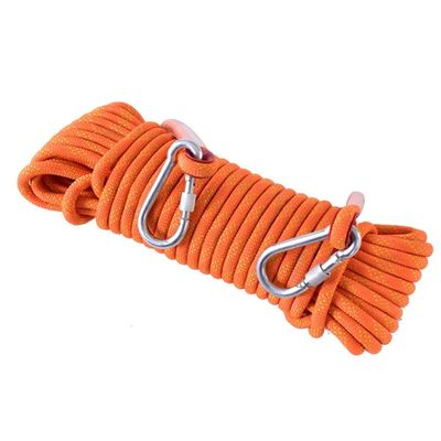 14mm Outdoor Climbing Rope High Strength Emergency Camping Ropes 49ft 82ft 115ft 148ft Heavy Duty Static Rock Rope for Fire Escape Ice Climbing Equipment Safety Rescue ( Color : Orange , Size : 14mm x