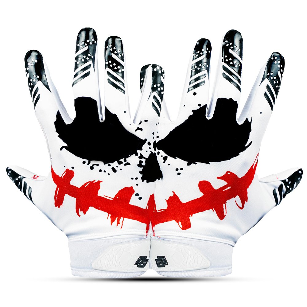 Eternity Gears Jester Football Gloves - Tacky Grip Skin Tight Gloves - Pro Elite Super Sticky Receiver Football Gloves -Adult & Youth Sizes (Youth - M/L)