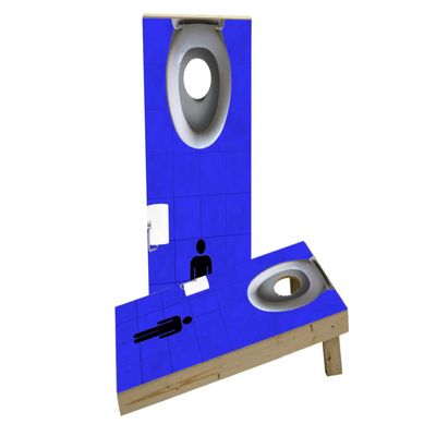 Toilet Mens Custom Cornhole Board Game Set