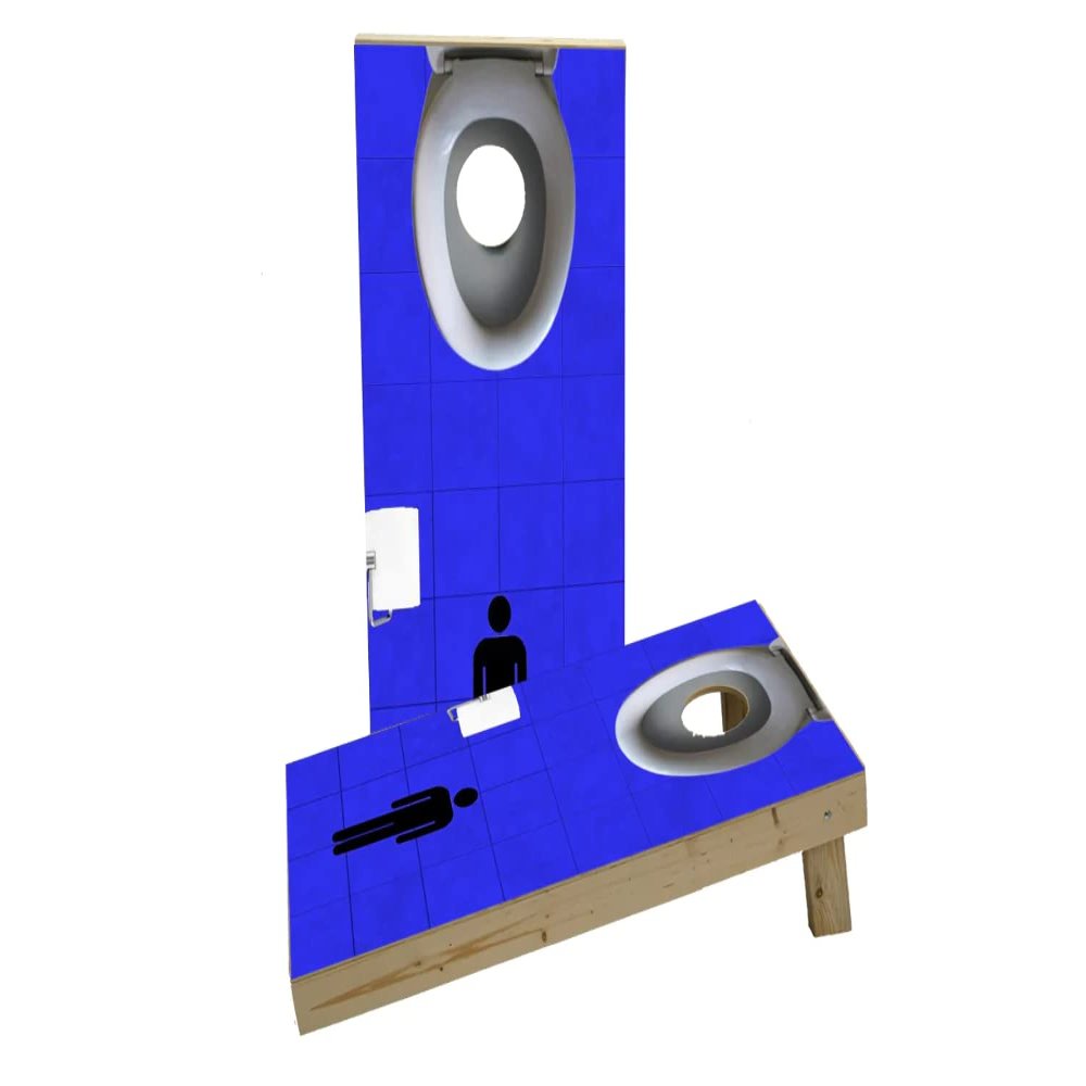 Toilet Mens Custom Cornhole Board Game Set