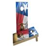 Texas Longhorn with Flag Custom Cornhole Board Game Set view 1