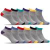 E2 Project Womens 12 Pack Bulk of Ultra Thin & Lightweight Ankle Socks (Gray Multi #02, Medium, Shoe Size: 5-10, Sock Size 9-11) view 1