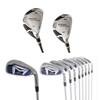 AGXGOLF Men's Left Hand Senior Flex, Regular Length Wide Sole Irons Set w/ # 4 & 5 Hybrids + Wide Sole 6, 7, 8 & 9 Irons, Pitching Wedge + Bonus Sand Wedge; Built in The USA! view 1