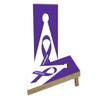 Purple Survivor Ribbon Custom Cornhole Board Game Set view 1