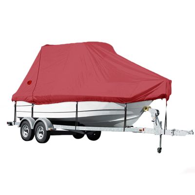 14-16ft Waterproof Marineboat Covers Sun Protection 600d Heavy Duty Boat Cover Outdoor Protection for Ships in Winter Extend Boat Cover Service Life,Red,14~16ft(510cm*230cm)