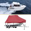 14-16ft Waterproof Marineboat Covers Sun Protection 600d Heavy Duty Boat Cover Outdoor Protection for Ships in Winter Extend Boat Cover Service Life,Red,14~16ft(510cm*230cm) view 2