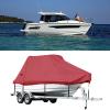 14-16ft Waterproof Marineboat Covers Sun Protection 600d Heavy Duty Boat Cover Outdoor Protection for Ships in Winter Extend Boat Cover Service Life,Red,14~16ft(510cm*230cm) view 3