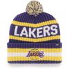 '47 NBA Unisex-Adult Primary Logo Bering Cuffed Knit Pom Beanie Hat (Los Angeles Lakers) view 1