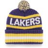 '47 NBA Unisex-Adult Primary Logo Bering Cuffed Knit Pom Beanie Hat (Los Angeles Lakers) view 2