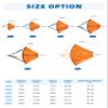 BLUEWING 42in Sea Anchor Drift Sock 840D Nylon Parachute Fishing Drogue for Marine Boat/Jet Ski/Sail, Orange view 4