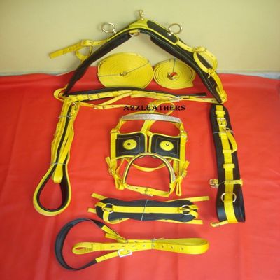 SHOWMEN CRAFT Exclusive Yellow/Black Synthetic Nylon Driving Harnes For Single Horse in 4 Size (Full)