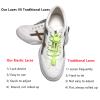 3 Pairs No Tie Shoe Laces for Kids Adults Elastic Shoe Laces with Lock Device for Sneakers (Green) view 4