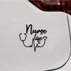 Nurse Life Stethoscope Heartbeat Lifeline Heart Sticker Decal Vinyl - 2 Pack Black, 4 Inches, 6 Inches - No Background Die Cut for Car Boat Laptop view 2